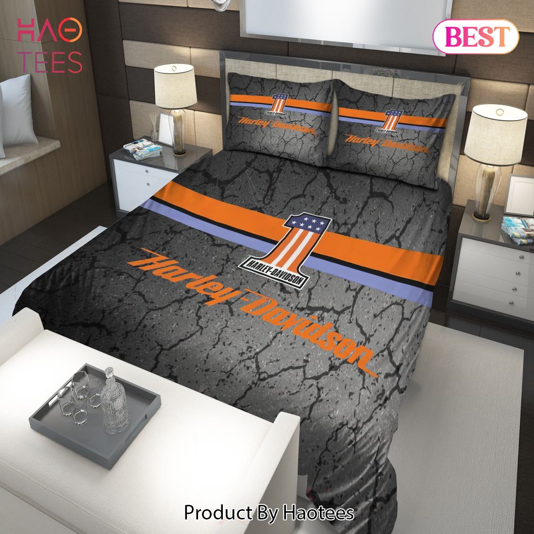 Buy Harley Davidson Number One Symbol Bedding Sets Bed Sets, Bedroom Sets, Comforter Sets, Duvet Cover, Bedspread Luxury Store