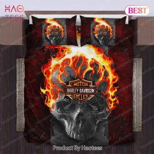 Buy Harley Davidson Skull Fire Bedding Sets Bed Sets, Bedroom Sets, Comforter Sets, Duvet Cover, Bedspread