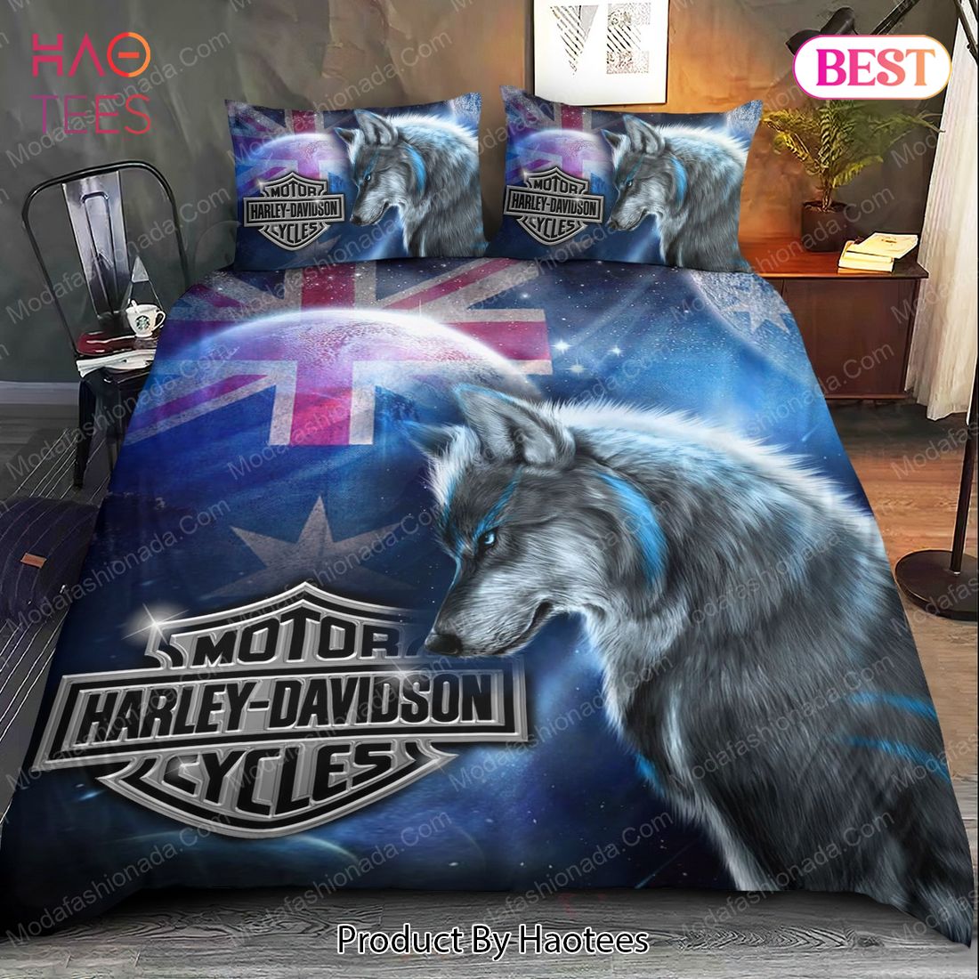 Buy Harley Davidson Wolf Bedding Sets Bed Sets, Bedroom Sets, Comforter Sets, Duvet Cover, Bedspread Luxury Store