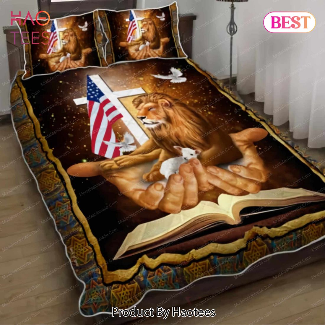 Buy Jesus The Lamb And The Lion Patriot God 59 Bedding Set Bed Sets, Bedroom Sets, Comforter Sets, Duvet Cover, Bedspread
