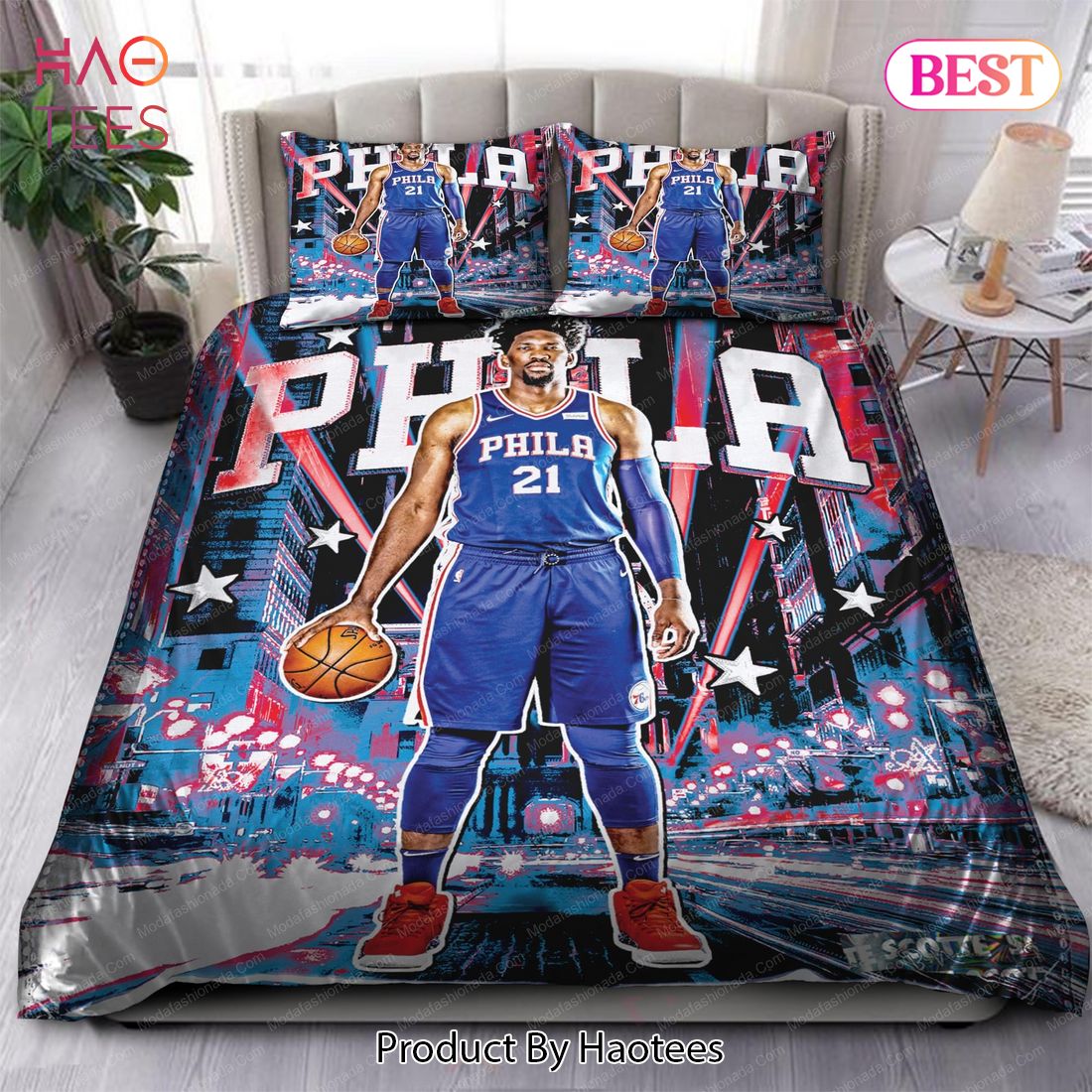 Buy Joel Embiid Philadelphia 76ers NBA 103 Bedding Sets Bed Sets, Bedroom Sets, Comforter Sets, Duvet Cover, Bedspread