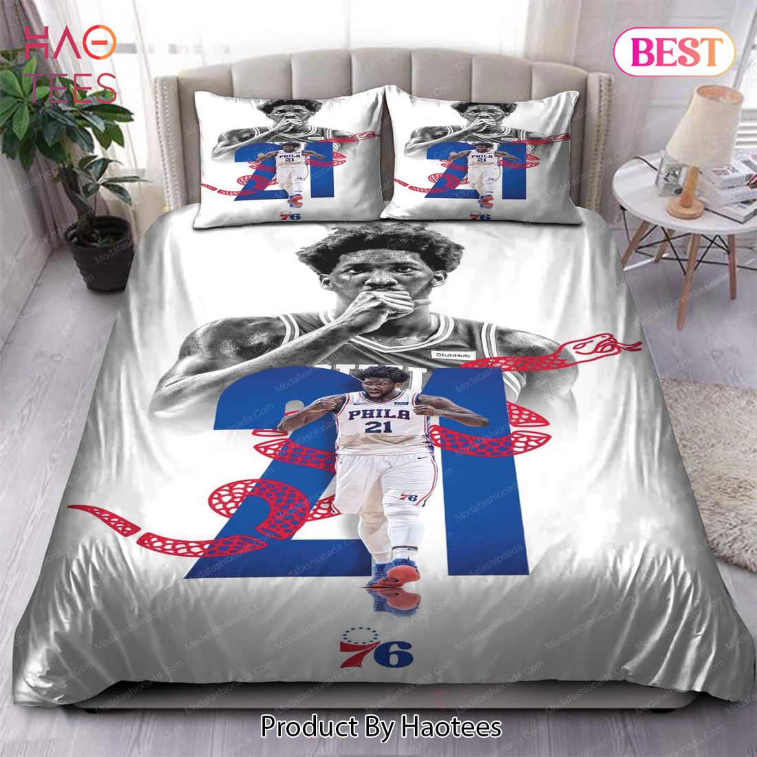 Buy Joel Embiid Philadelphia 76ers NBA 99 Bedding Sets Bed Sets, Bedroom Sets, Comforter Sets, Duvet Cover, Bedspread