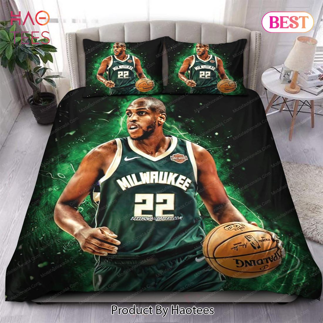 Buy Khris Middleton Milwaukee Bucks NBA 75 Bedding Sets Bed Sets, Bedroom Sets, Comforter Sets, Duvet Cover, Bedspread