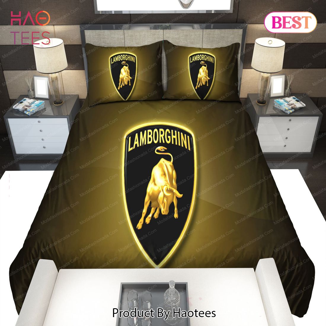 Buy Lamborghini Logo Wallpaper Bedding Sets Bed Sets, Bedroom Sets,  Comforter Sets, Duvet Cover, Bedspread