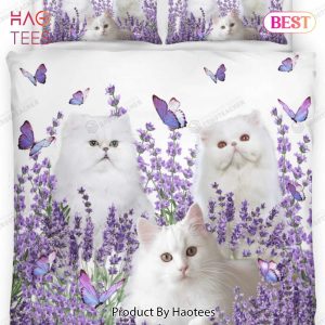 Buy Lavender Flower And Persian Cat Animal 168 Bedding Set Bed Sets, Bedroom Sets, Comforter Sets, Duvet Cover, Bedspread