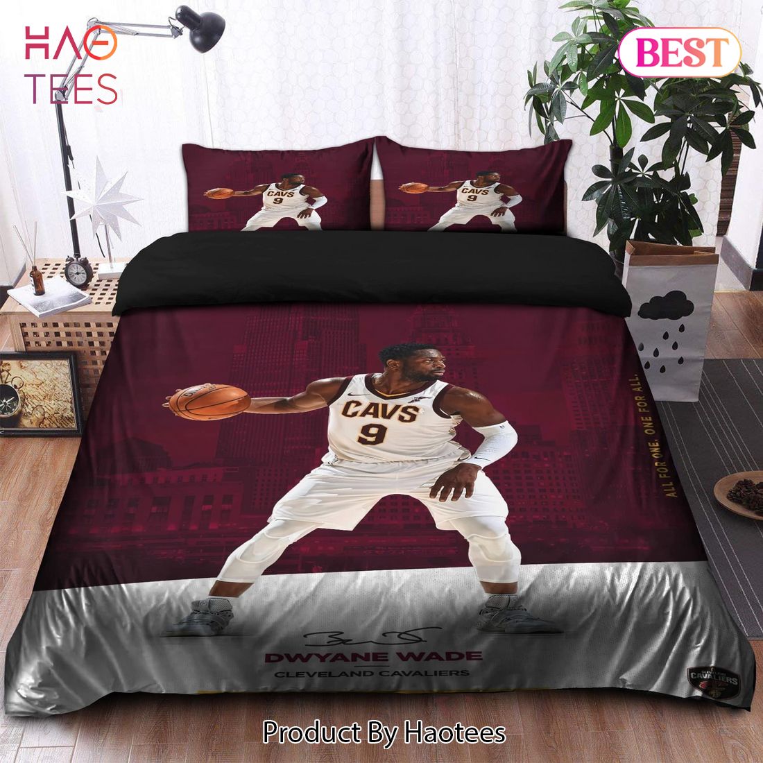 NBA Cleveland Cavaliers Bed In Bag Set, 100% polyester, Twin Size, Team  Colors, 4 Piece Set