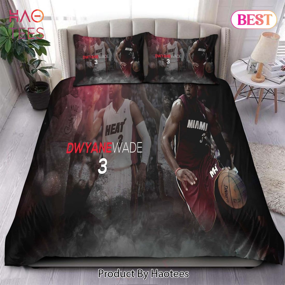 Buy Legend Dwyane Wade Miami Heat NBA 53 Bedding Sets Bed Sets, Bedroom ...