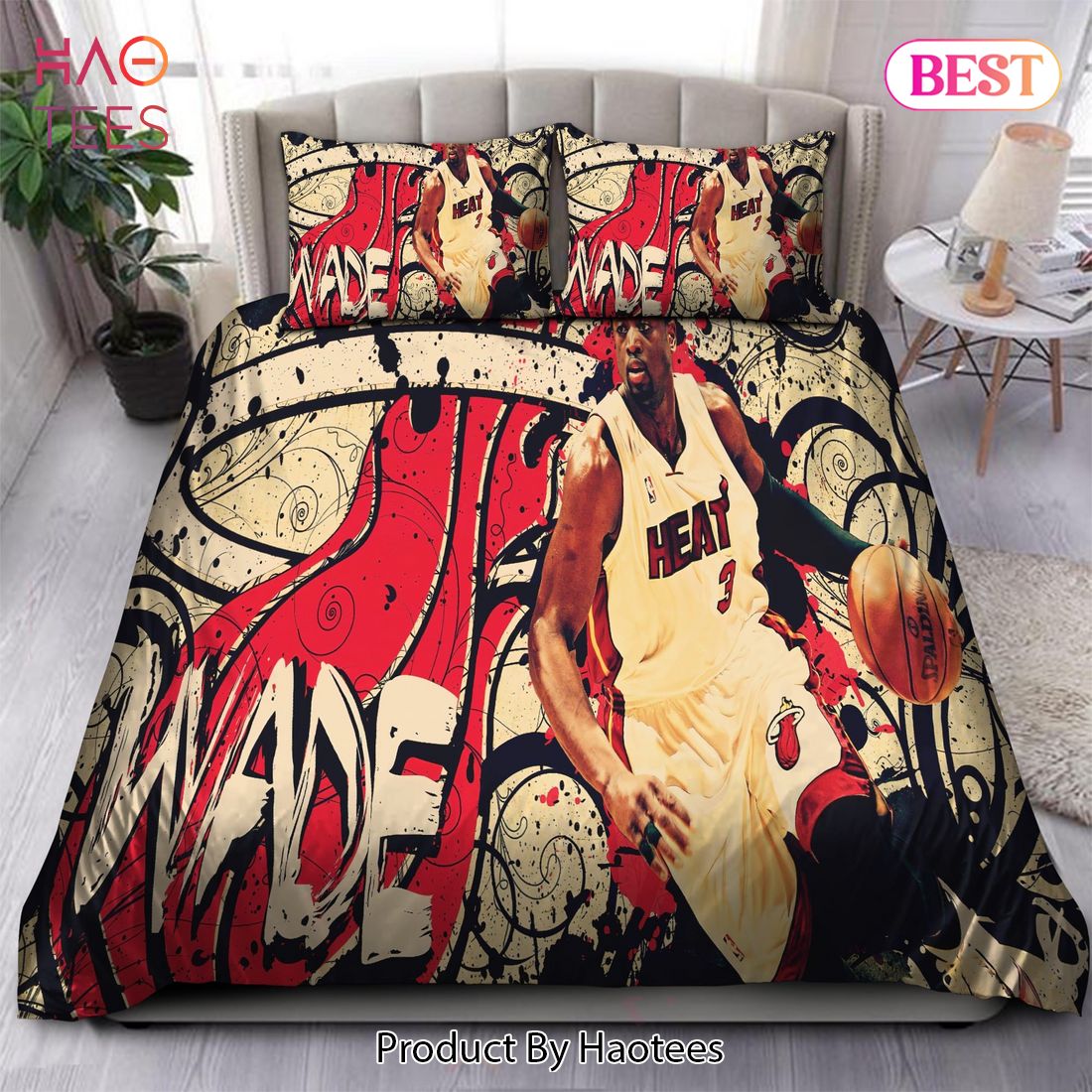 Buy Legend Dwyane Wade Miami Heat NBA 54 Bedding Sets Bed Sets, Bedroom