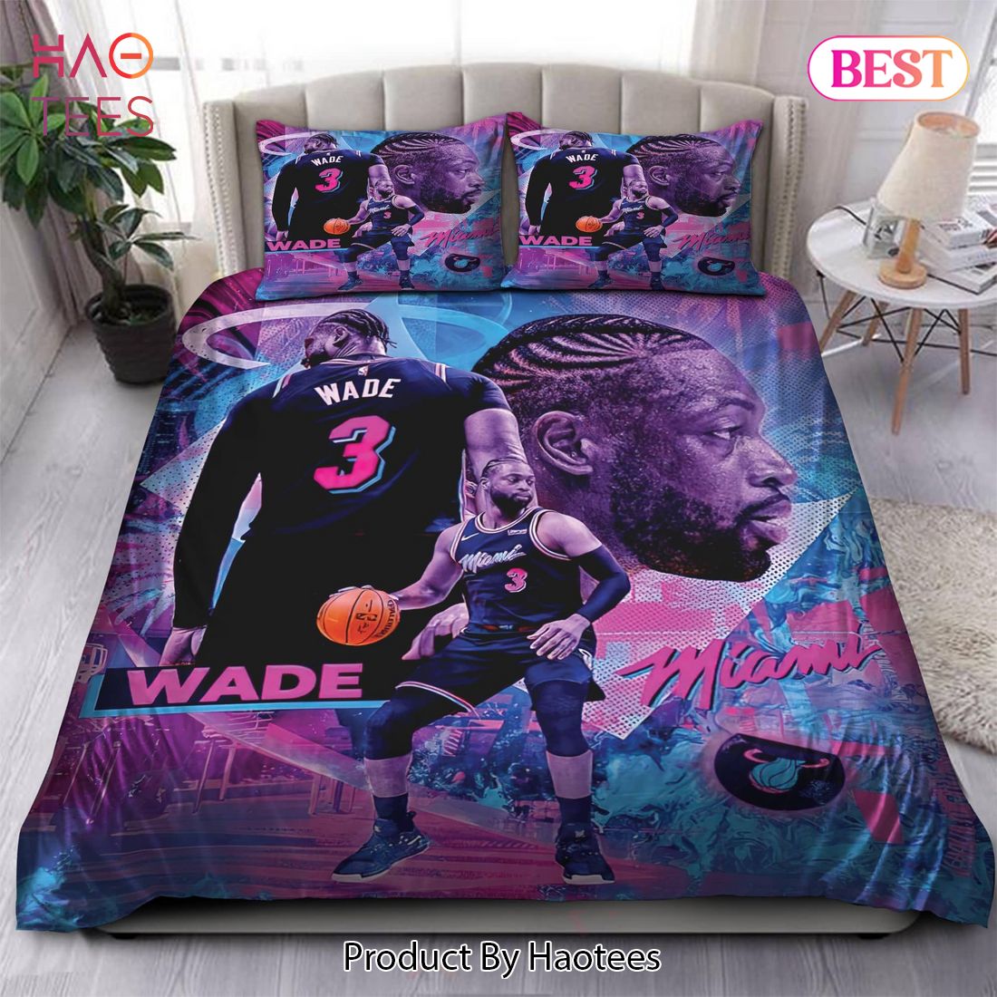 Buy Legend Dwyane Wade Miami Heat NBA 60 Bedding Sets Bed Sets, Bedroom ...