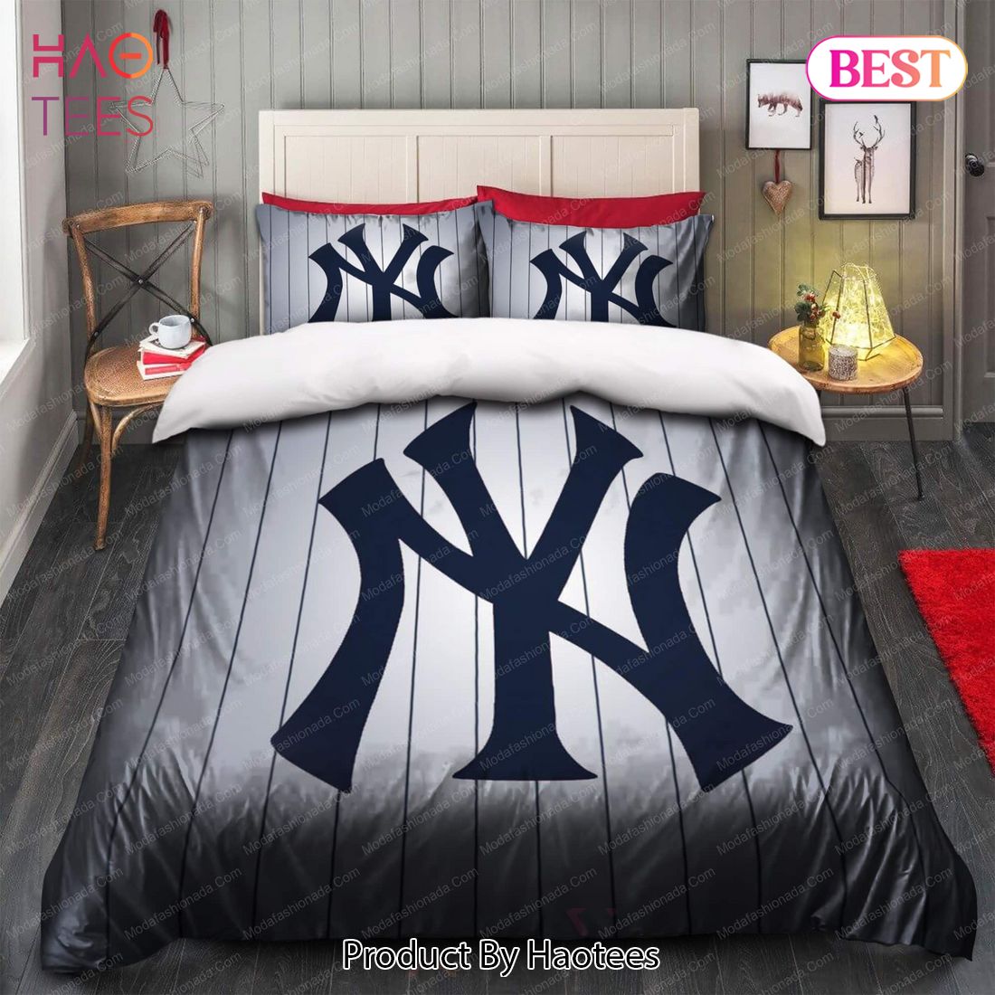 Buy Logo New York Yankees MLB 127 Bedding Sets Bed Sets, Bedroom Sets