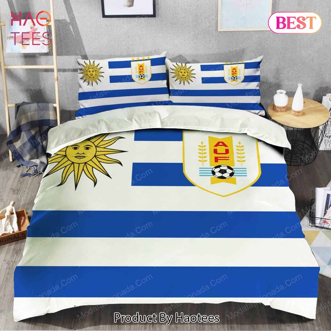 Buy Logo Uruguay National Football Team Bedding Sets Bed Sets, Bedroom Sets, Comforter Sets, Duvet Cover, Bedspread