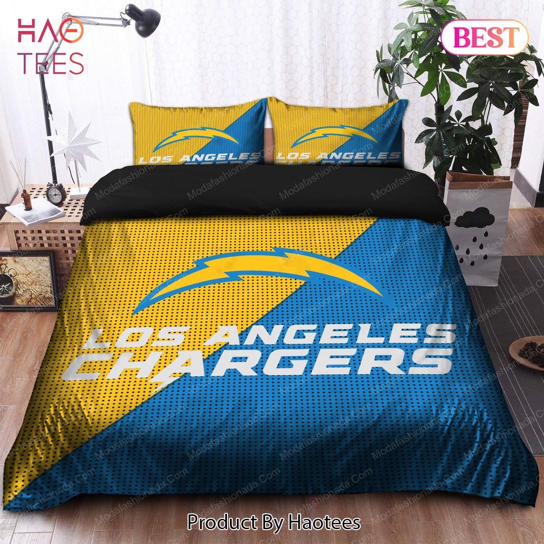 Buy Los Angeles Chargers Logo Bedding Sets Bed Sets, Bedroom Sets, Comforter Sets, Duvet Cover, Bedspread