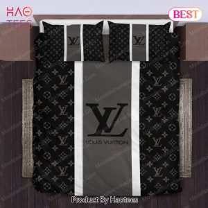 Louis Vuitton Blue And Black Logo Brand Bedding Set Home Decor Luxury  Bedroom Bedspread, by SuperHyp Store