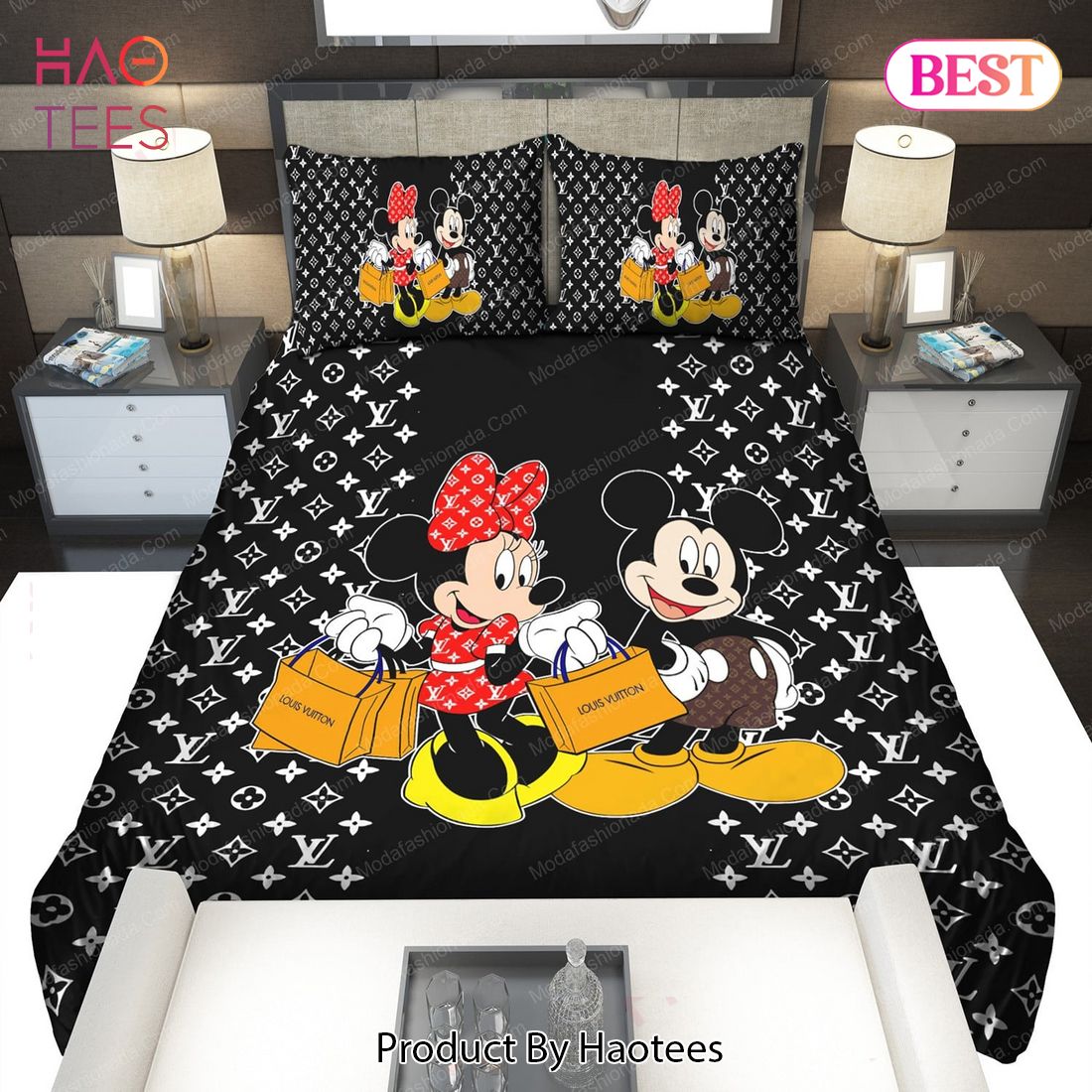 FASHION Disney Mickey Mouse Louis Vuitton Quilt Bedding Set • Shirtnation -  Shop trending t-shirts online in US