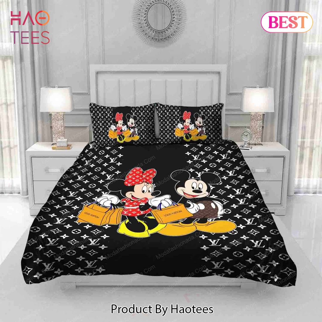 Louis Vuitton x Mickey Mouse Disney Luxury Bedroom Duvet Cover