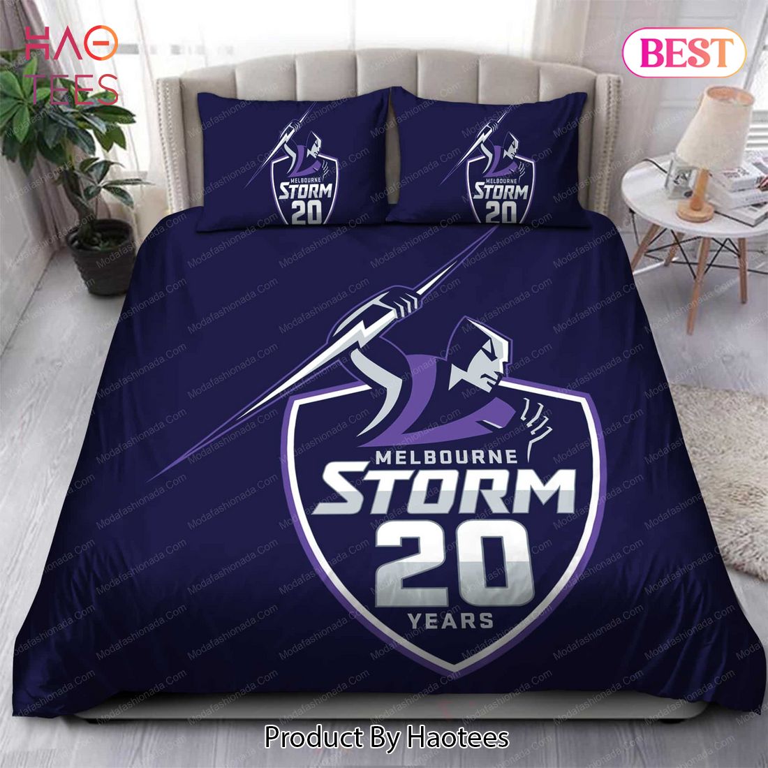 Buy Melbourne Storm Logo 2018 Bedding Sets Bed Sets, Bedroom Sets, Comforter Sets, Duvet Cover, Bedspread