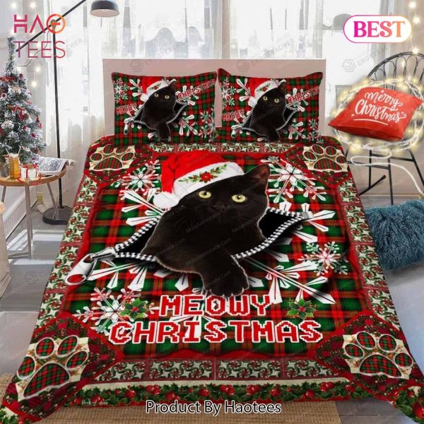 Buy Meowy Christmas Black Cat Animal 209 Holidays 27 Bedding Set Bed Sets, Bedroom Sets, Comforter Sets, Duvet Cover, Bedspread