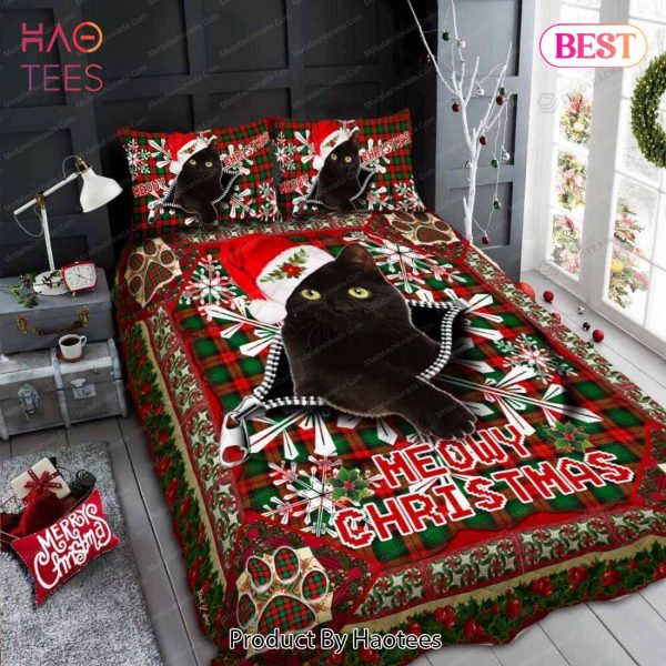 Buy Meowy Christmas Black Cat Animal 209 Holidays 27 Bedding Set Bed Sets, Bedroom Sets, Comforter Sets, Duvet Cover, Bedspread