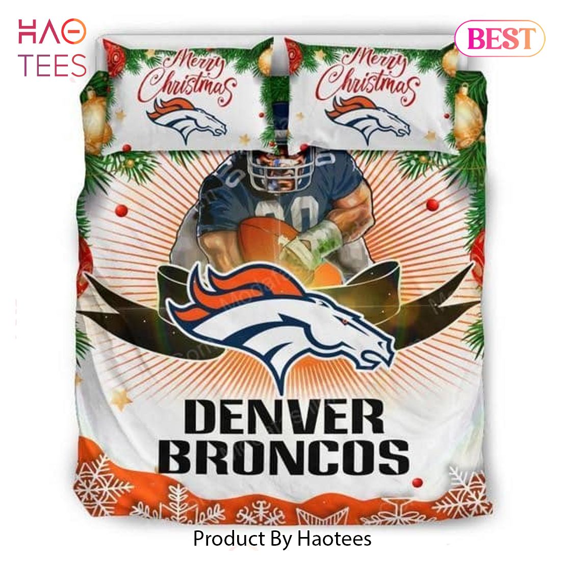 Buy Merry Christmas Denver Broncos Football Sport 2 Bedding Set Bed Sets, Bedroom Sets, Comforter Sets, Duvet Cover, Bedspread