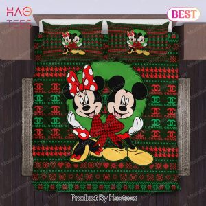 Buy Mickey And Minnie Pattern Chanel Merry Christmas Bedding Sets Bed Sets, Bedroom Sets, Comforter Sets, Duvet Cover, Bedspread