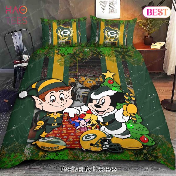Buy Mickey Mouse NFL Green Bay Packers Christmas Bedding Sets Bed Sets, Bedroom Sets, Comforter Sets, Duvet Cover, Bedspread