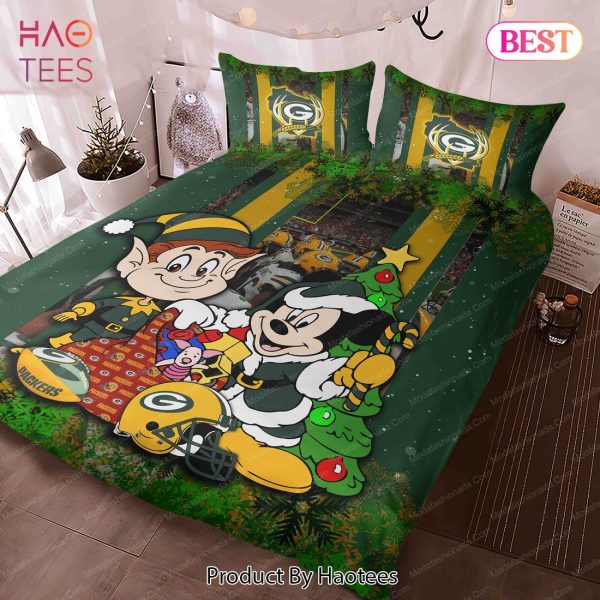 Buy Mickey Mouse NFL Green Bay Packers Christmas Bedding Sets Bed Sets, Bedroom Sets, Comforter Sets, Duvet Cover, Bedspread