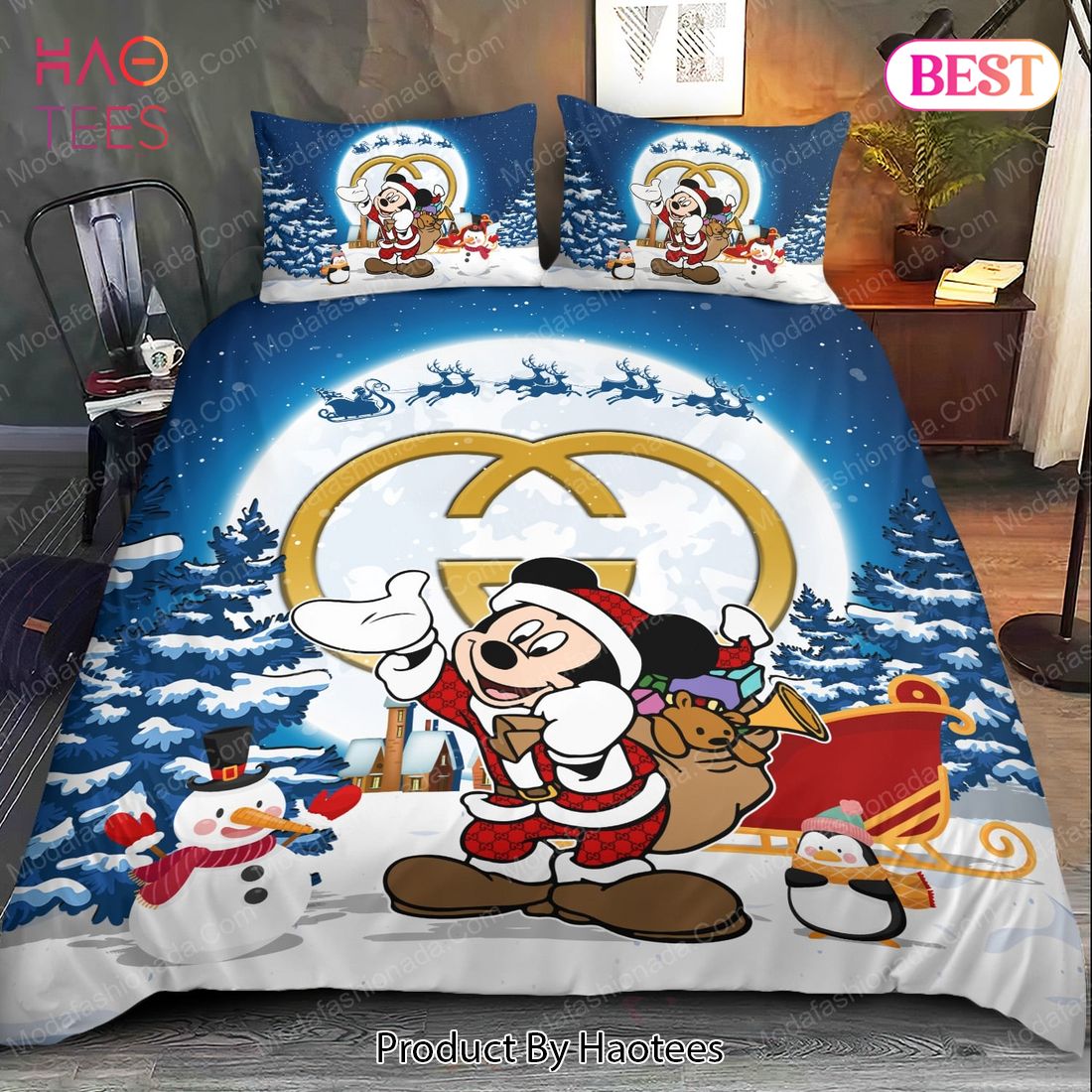 Buy Mickey Pattern Gucci Merry Christmas Bedding Sets Bed Sets, Bedroom Sets, Comforter Sets, Duvet Cover, Bedspread Luxury Store