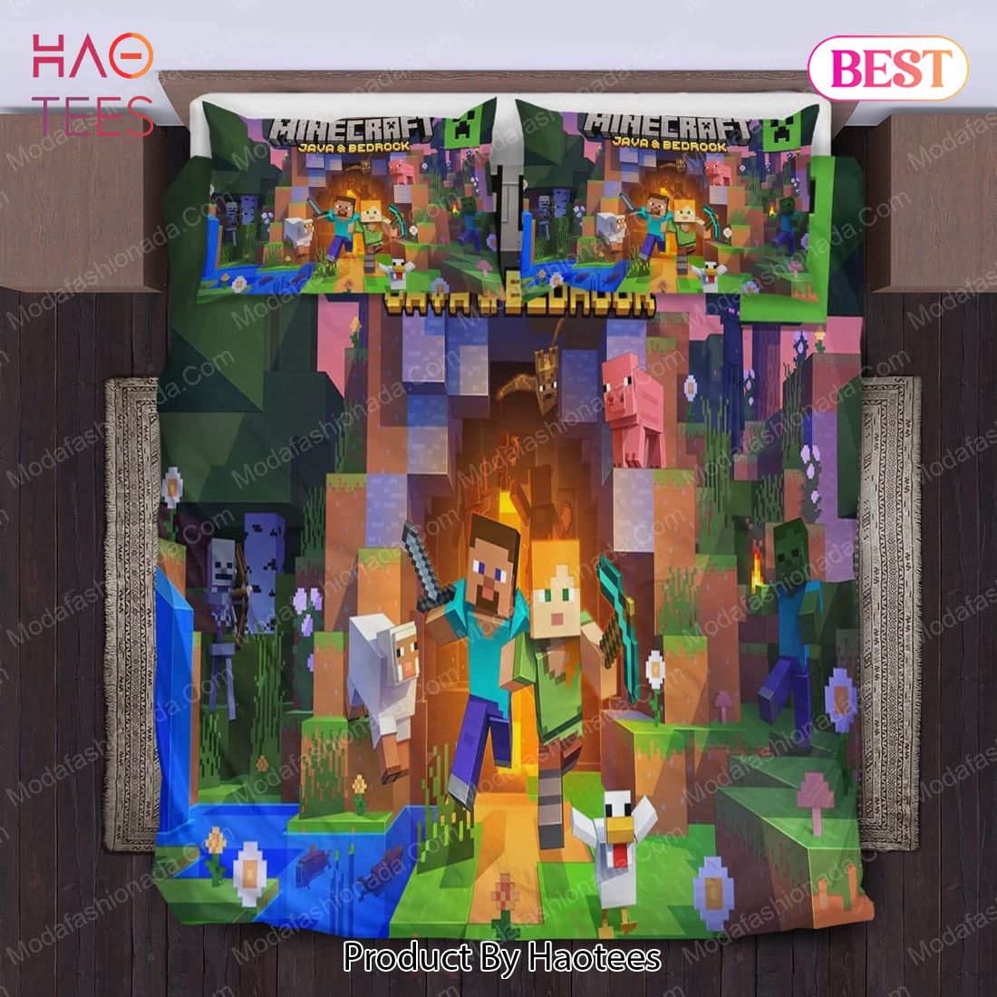 Buy Minecraft Bedding Sets 04 Bed Sets, Bedroom Sets, Comforter Sets