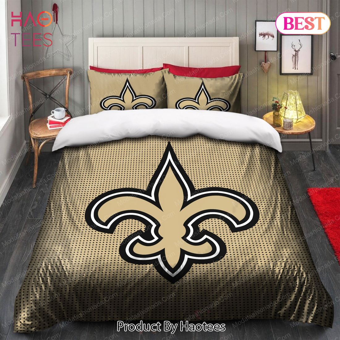 Buy New Orleans Saints Logo Bedding Sets Bed Sets, Bedroom Sets