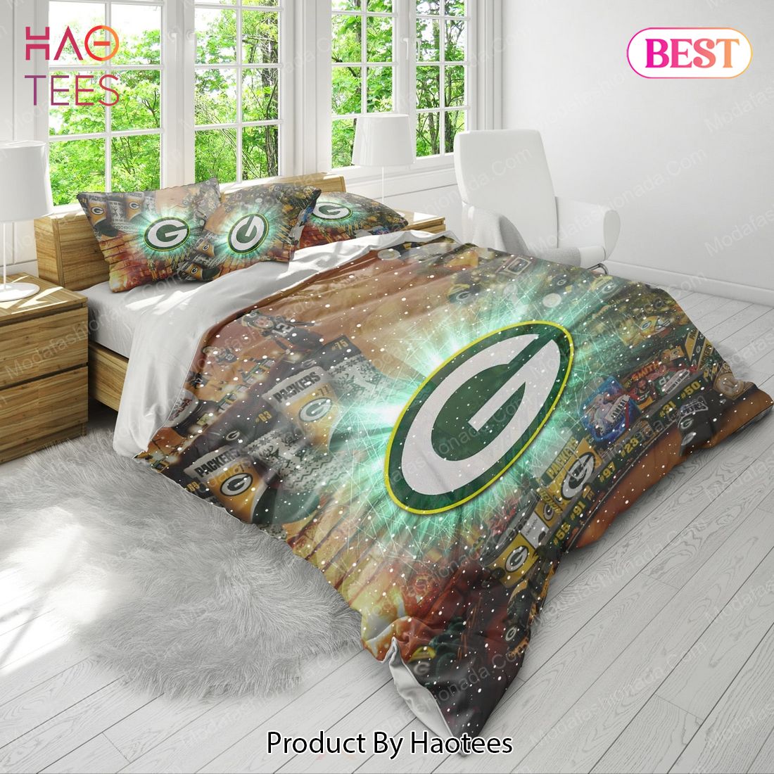 Buy NFL Green Bay Packers Logo Christmas Bedding Sets Bed Sets