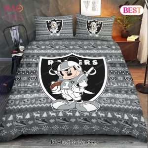 Las Vegas Raiders Christmas Theme Bedding Set-TPH - Love My Family