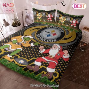 Buy NFL Pittsburgh Steelers Christmas Grinch Bedding Sets Bed Sets, Bedroom Sets, Comforter Sets, Duvet Cover, Bedspread
