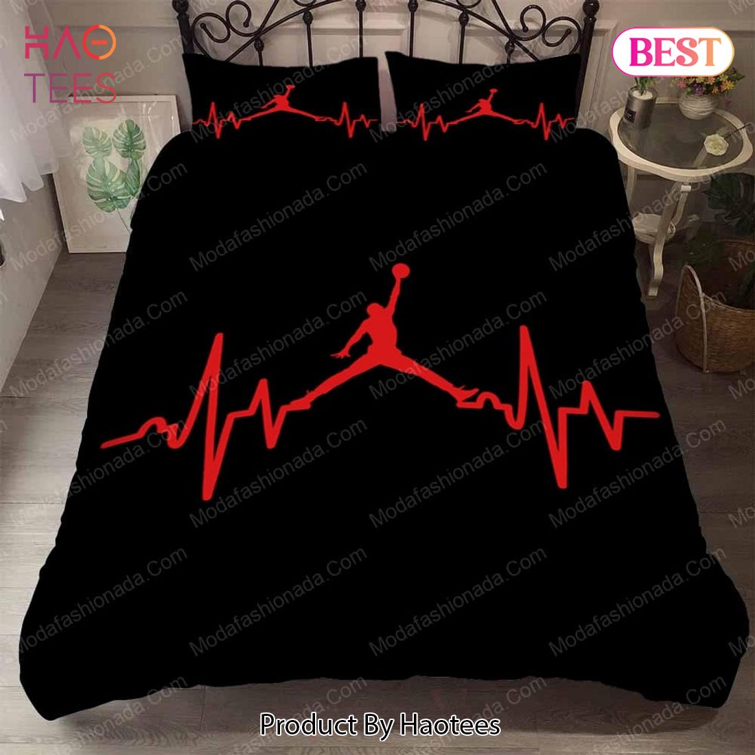 Buy Nike Air Jordan Heartbeat Brands 7 Bedding Set Bed Sets, Bedroom Sets, Comforter Sets, Duvet Cover, Bedspread Luxury Store