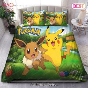 Famous Nike Supreme Pokemon Pikachu Design & Quality Comfortable 4 Pieces  Bedding Sets Bed Sets, Bedroom