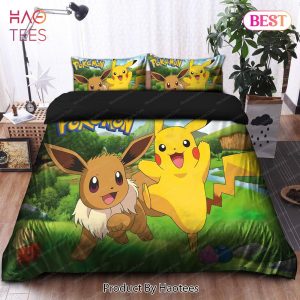 Famous Nike Supreme Pokemon Pikachu Design & Quality Comfortable 4 Pieces  Bedding Sets Bed Sets, Bedroom