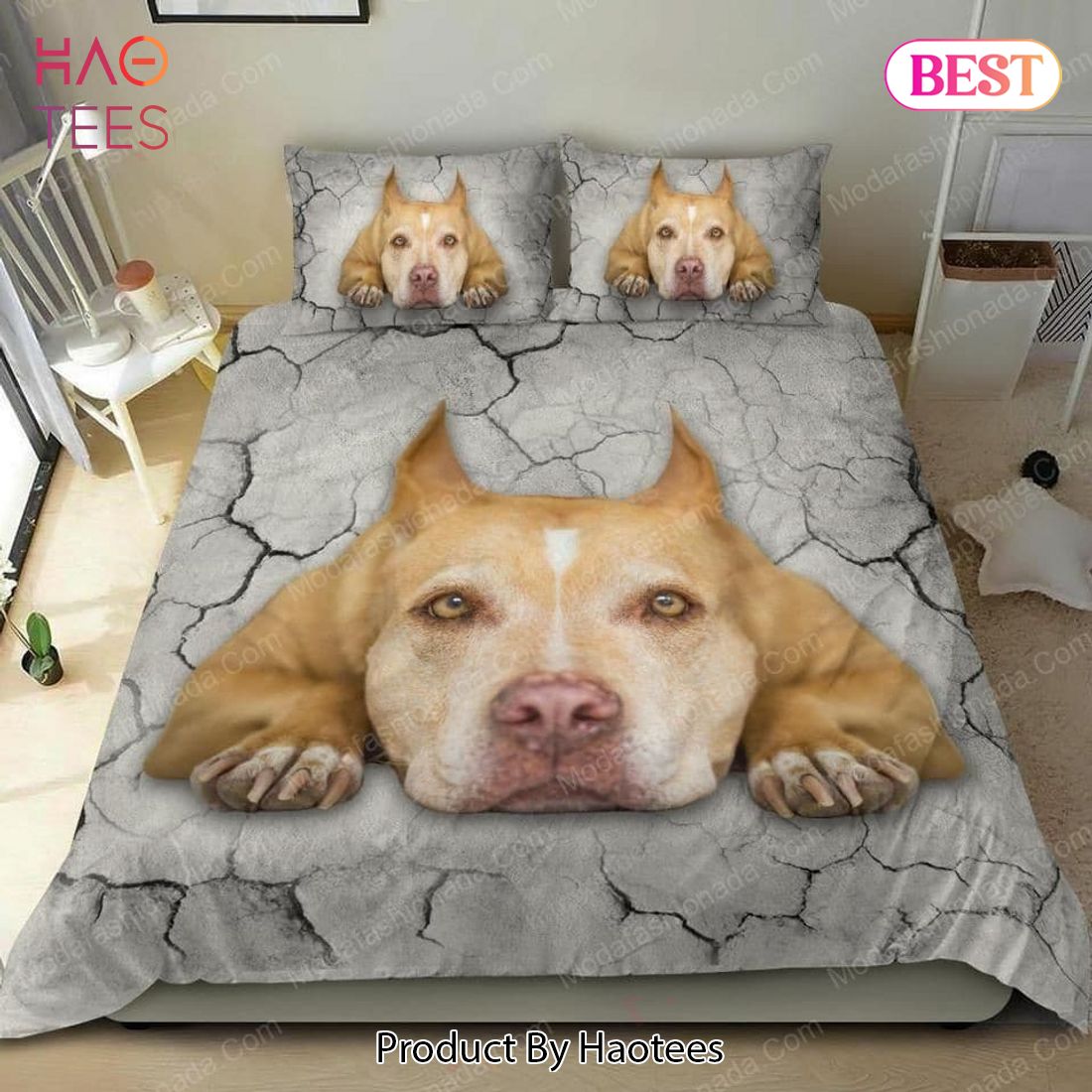 Buy Pitbull Dog Animal 114 Bedding Set Bed Sets, Bedroom Sets, Comforter Sets, Duvet Cover, Bedspread