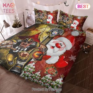 Buy Pittsburgh Steelers Christmas Santa Claus Bedding Sets Bed Sets, Bedroom Sets, Comforter Sets, Duvet Cover, Bedspread