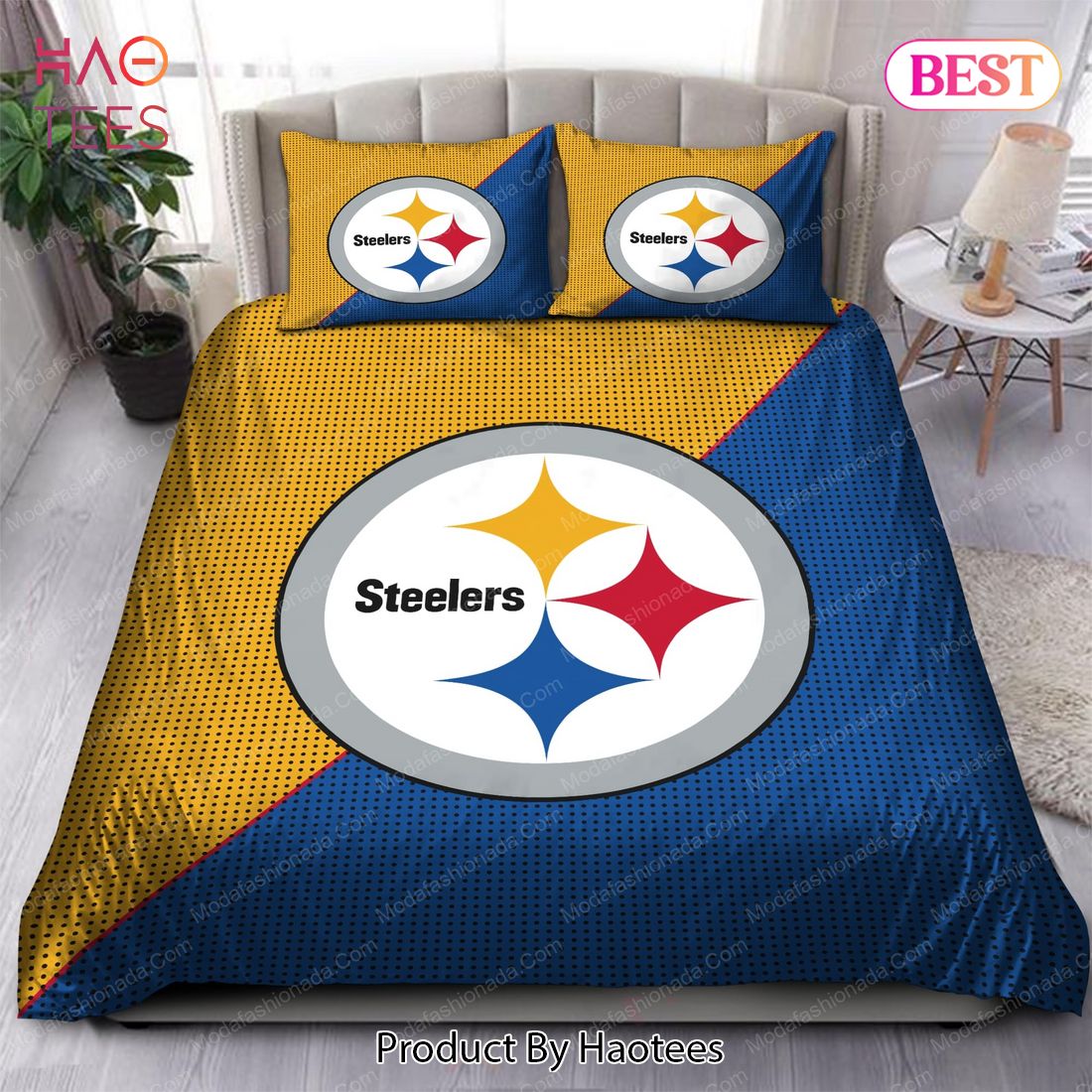 Buy Pittsburgh Steelers Logo Bedding Sets Bed Sets, Bedroom Sets, Comforter Sets, Duvet Cover, Bedspread