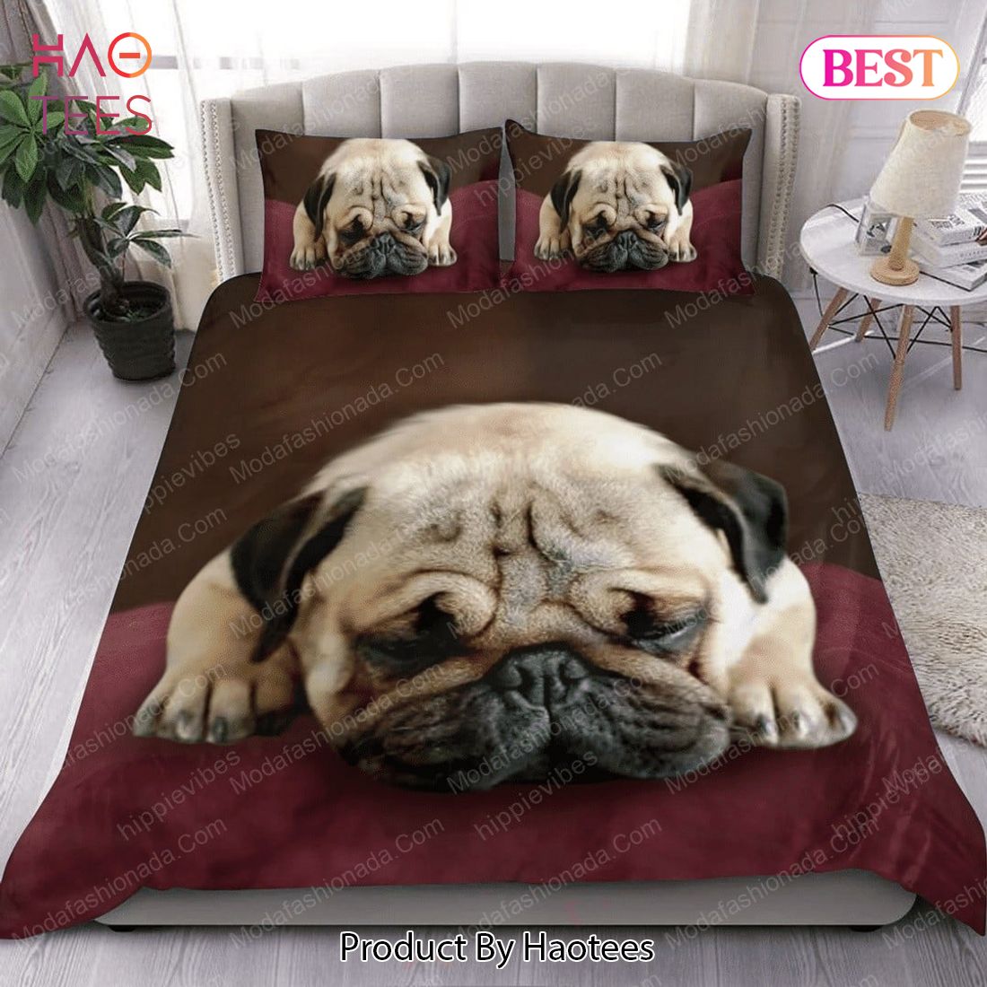 Buy Pug Sleeping Dog Animal 92 Bedding Set Bed Sets, Bedroom Sets, Comforter Sets, Duvet Cover, Bedspread