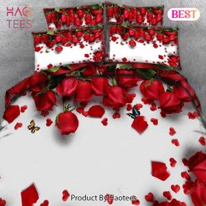 Buy Red Rose And Red Heart Bedding Set Bed Sets, Bedroom Sets, Comforter Sets, Duvet Cover, Bedspread