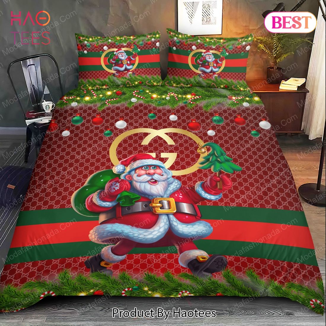 Buy Santa Claus Gucci Bedding Sets Bed Sets, Bedroom Sets, Comforter Sets, Duvet Cover, Bedspread Luxury Store