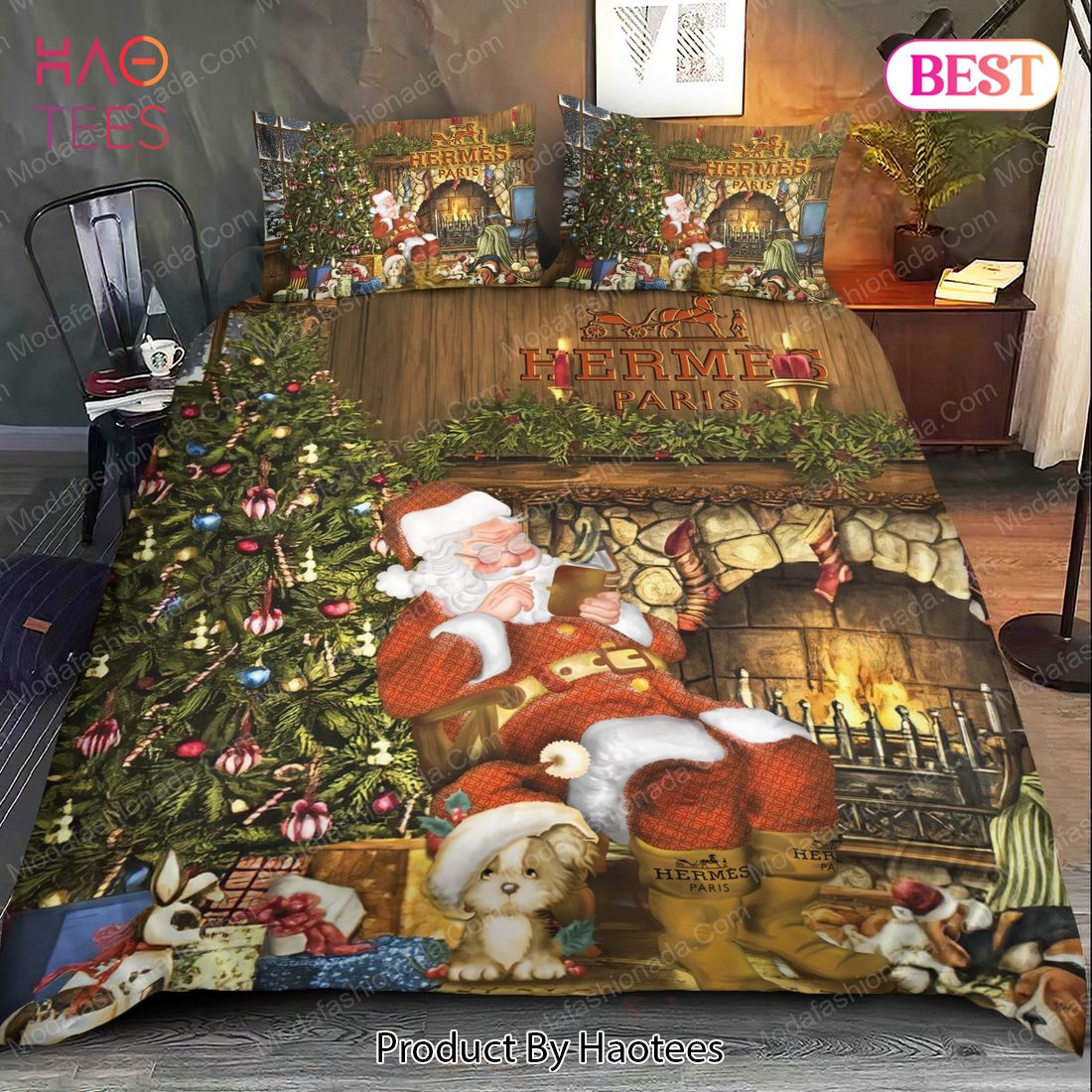 Buy Santa Claus Herms Merry Christmas Bedding Sets Bed Sets, Bedroom Sets, Comforter Sets, Duvet Cover, Bedspread
