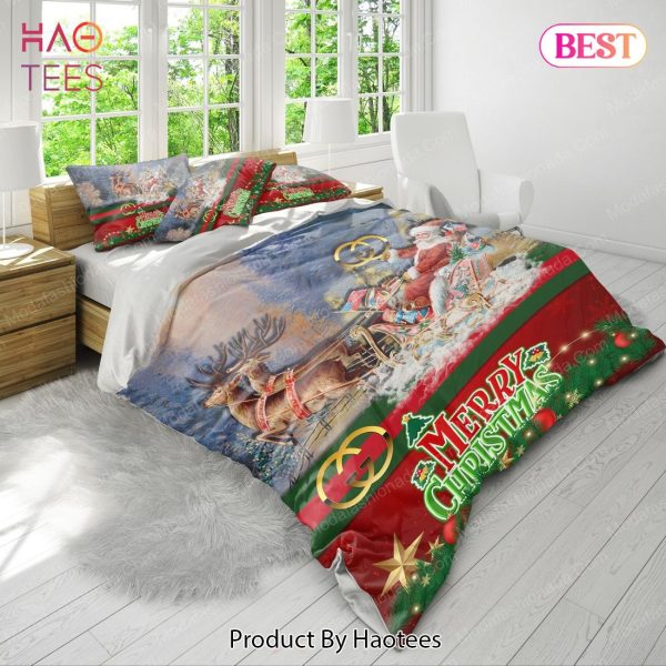 Buy Santa Claus’s Reindeer Merry Christmas Gucci Bedding Sets Bed Sets, Bedroom Sets, Comforter Sets, Duvet Cover, Bedspread