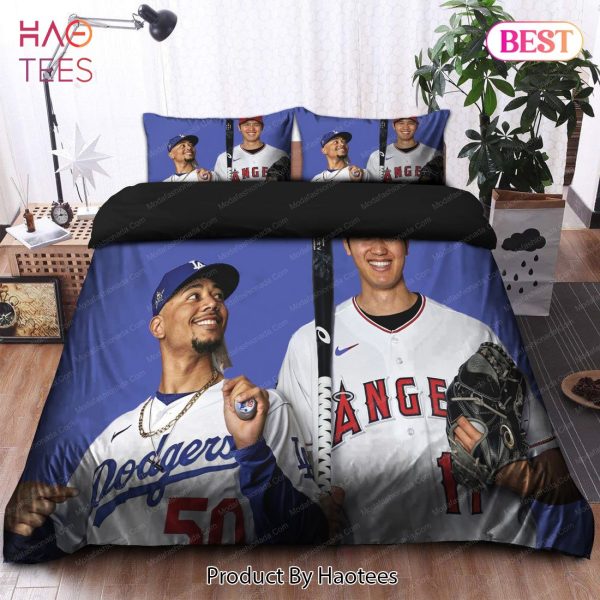 Buy Shohei Ohtani Los Angeles Angels And Mookie Betts Los Angeles Dodgers MLB 38 Bedding Sets Bed Sets, Bedroom Sets, Comforter Sets, Duvet Cover, Bedspread