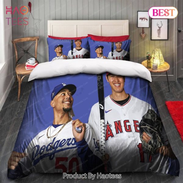 Buy Shohei Ohtani Los Angeles Angels And Mookie Betts Los Angeles Dodgers MLB 38 Bedding Sets Bed Sets, Bedroom Sets, Comforter Sets, Duvet Cover, Bedspread