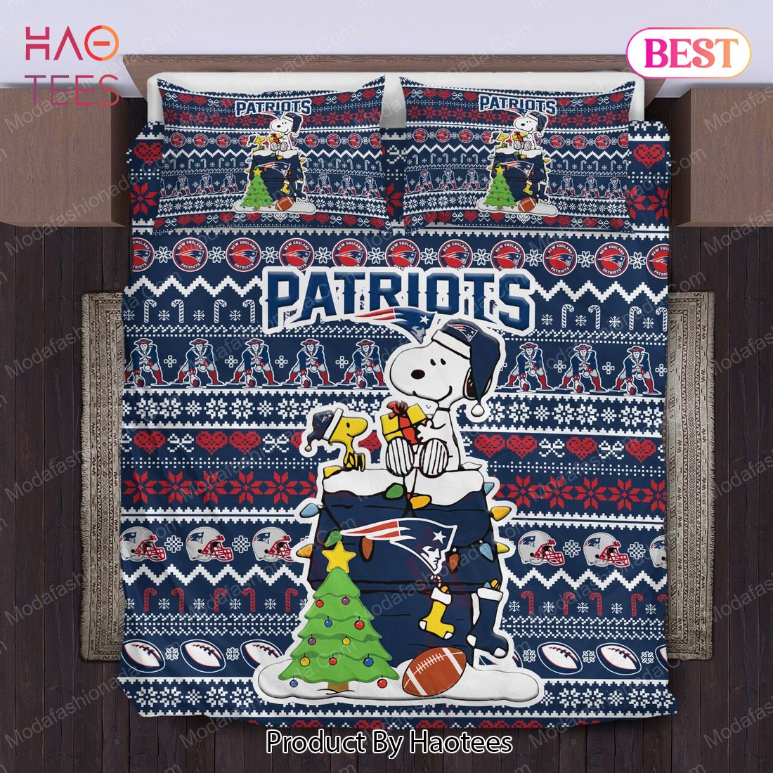 Buy Snoopy Dog NFL New England Patriots Christmas Bedding Sets Bed Sets, Bedroom Sets, Comforter Sets, Duvet Cover, Bedspread