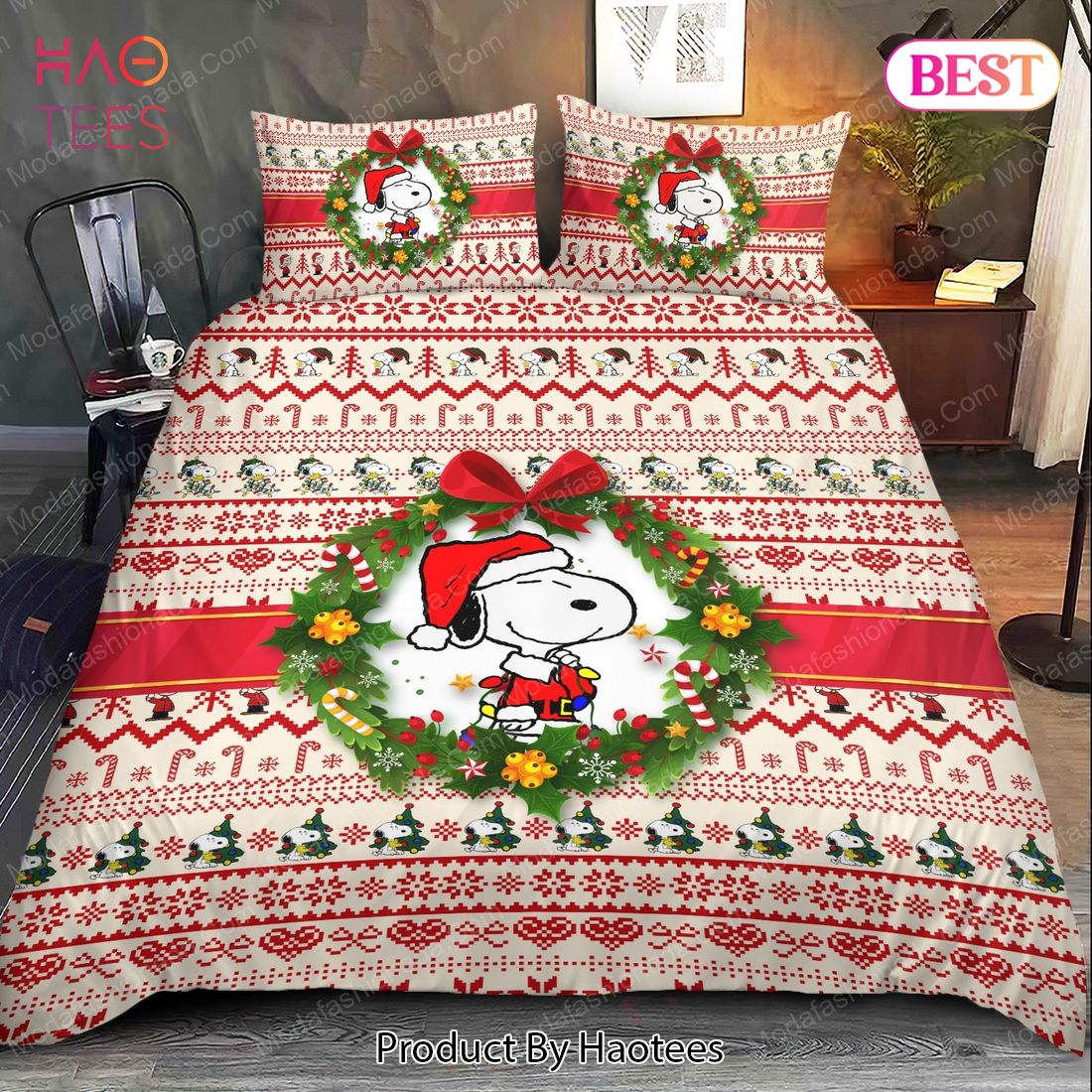 Buy Snoopy Pattern Merry Christmas Bedding Sets Bed Sets, Bedroom Sets, Comforter Sets, Duvet Cover, Bedspread