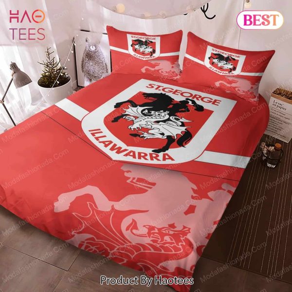 Buy St. George Illawarra Dragons Logo Bedding Sets 01 Bed Sets, Bedroom Sets, Comforter Sets, Duvet Cover, Bedspread