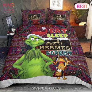 Buy The Grinch Eat Sleep Herms Repeat Christmas Bedding Sets Bed Sets, Bedroom Sets, Comforter Sets, Duvet Cover, Bedspread