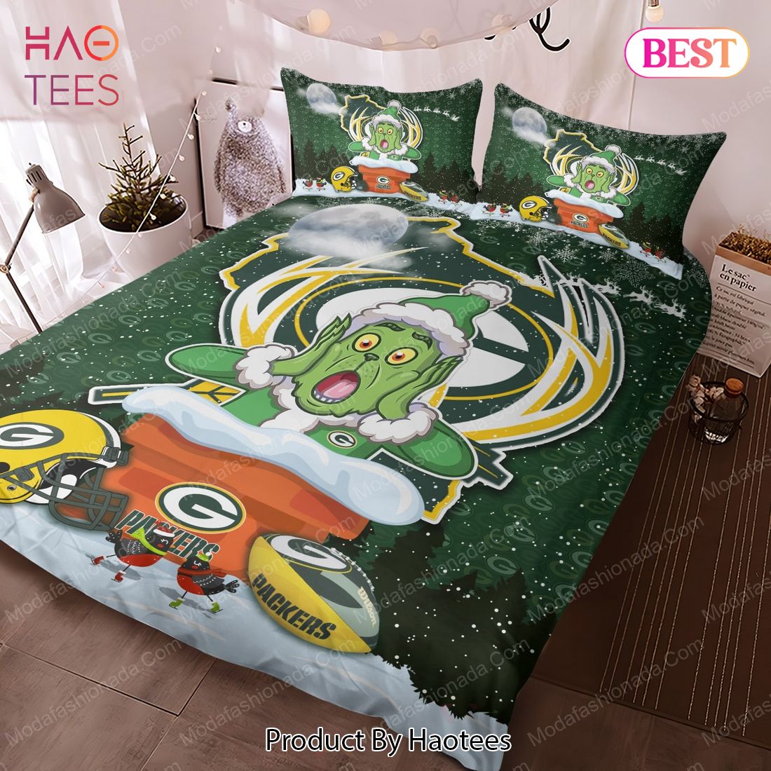 Personalized Name Grinch Santa NFL Green Bay Packers Christmas Blanket –  Amor Custom Gifts